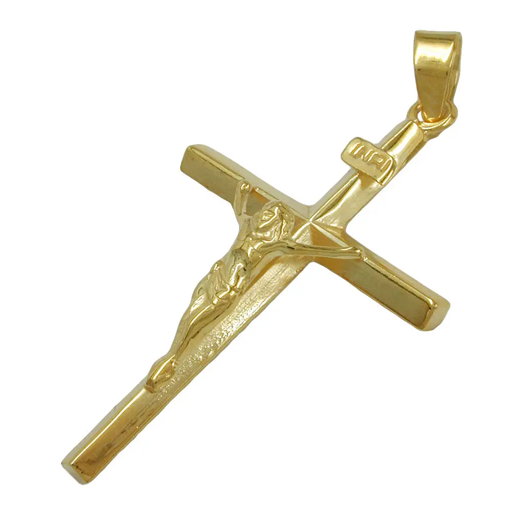 AnhäNger 30X18Mm Kreuz Mit Jesus 9Kt Go*D | Gallay | EAN 4051288193676-image